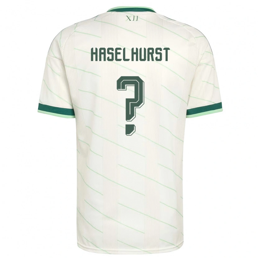 Danxen Män Nordirland Will Haselhurst #0 Vit Grön Bortatröja Matchtröjor 26-28 Tröjor T-Tröja