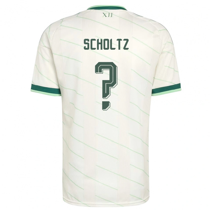 Danxen Män Nordirland Phoenix Scholtz #0 Vit Grön Bortatröja Matchtröjor 26-28 Tröjor T-Tröja