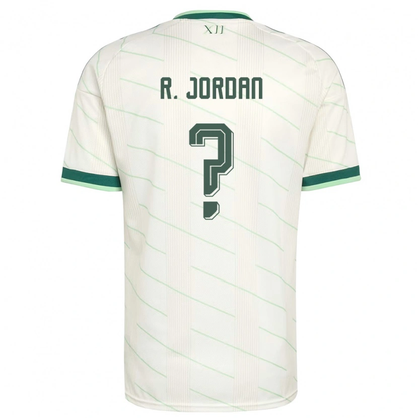 Danxen Män Nordirland Reece Jordan #0 Vit Grön Bortatröja Matchtröjor 26-28 Tröjor T-Tröja