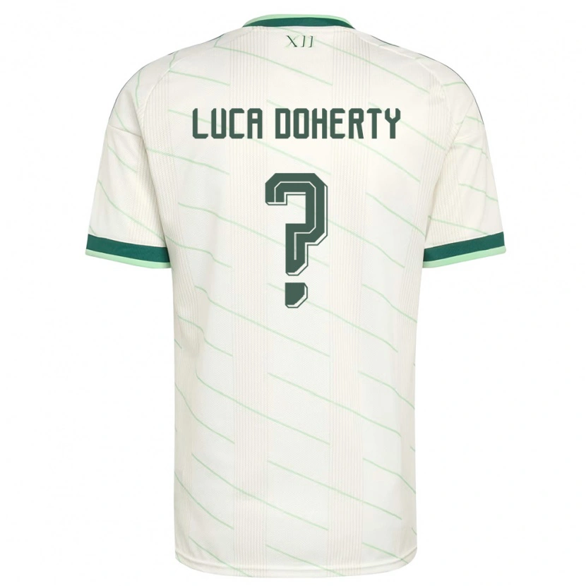 Danxen Män Nordirland Luca Doherty #0 Vit Grön Bortatröja Matchtröjor 26-28 Tröjor T-Tröja