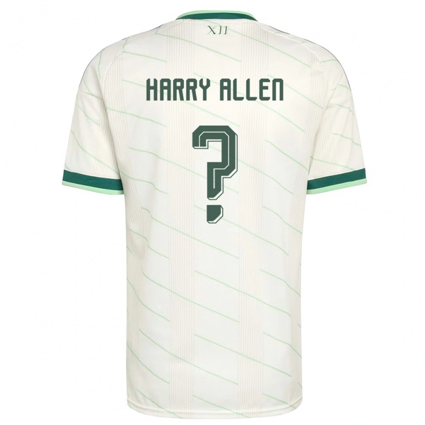 Danxen Män Nordirland Harry Allen #0 Vit Grön Bortatröja Matchtröjor 26-28 Tröjor T-Tröja
