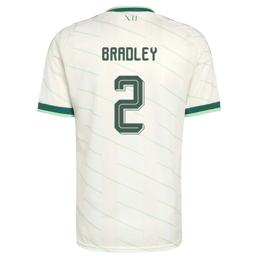 Danxen Män Nordirland Conor Bradley #2 Vit Grön Bortatröja Matchtröjor 26-28 Tröjor T-Tröja