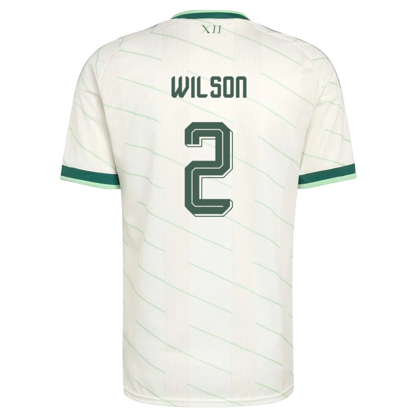 Danxen Män Nordirland Ben Wilson #2 Vit Grön Bortatröja Matchtröjor 26-28 Tröjor T-Tröja