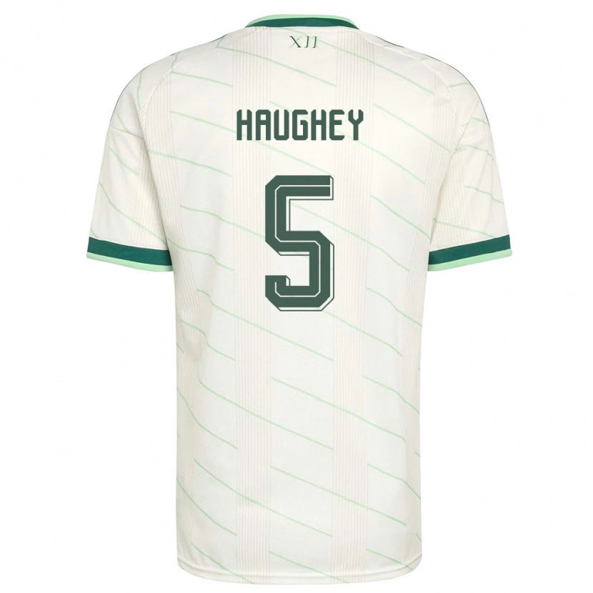 Danxen Män Nordirland Conor Haughey #5 Vit Grön Bortatröja Matchtröjor 26-28 Tröjor T-Tröja