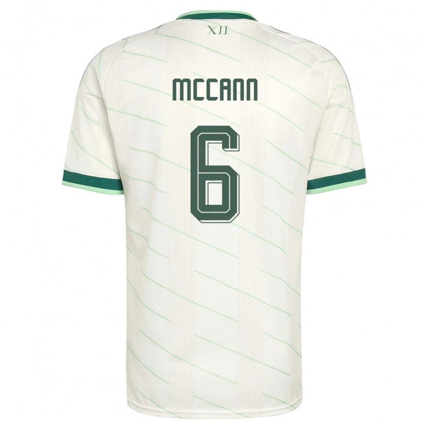 Danxen Män Nordirland Charlie Mccann #6 Vit Grön Bortatröja Matchtröjor 26-28 Tröjor T-Tröja