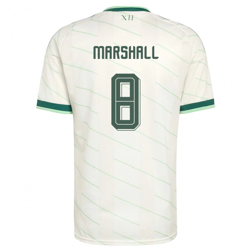 Danxen Män Nordirland Callum Marshall #8 Vit Grön Bortatröja Matchtröjor 26-28 Tröjor T-Tröja