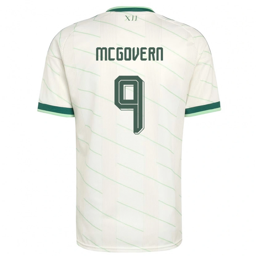 Danxen Män Nordirland Paul Mcgovern #9 Vit Grön Bortatröja Matchtröjor 26-28 Tröjor T-Tröja