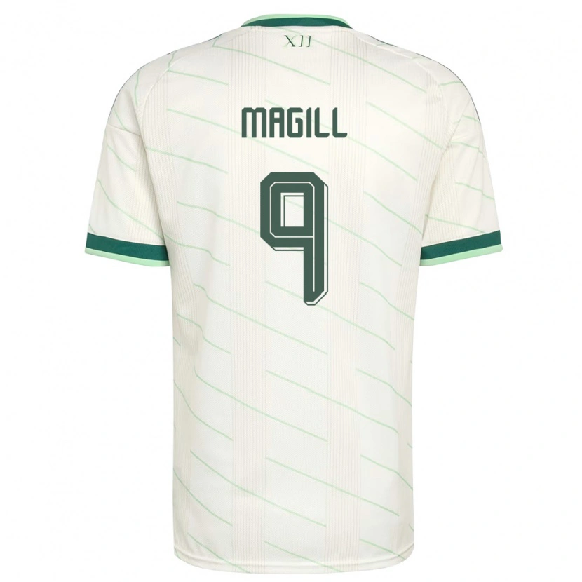 Danxen Män Nordirland Simone Magill #9 Vit Grön Bortatröja Matchtröjor 26-28 Tröjor T-Tröja