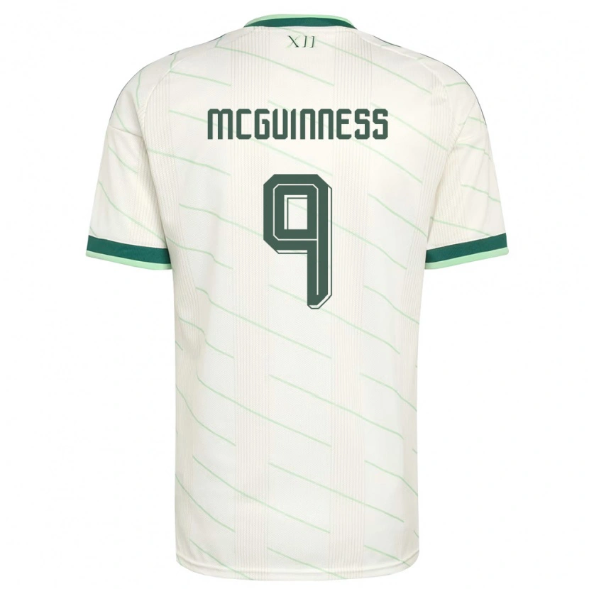Danxen Män Nordirland Kirsty Mcguinness #9 Vit Grön Bortatröja Matchtröjor 26-28 Tröjor T-Tröja