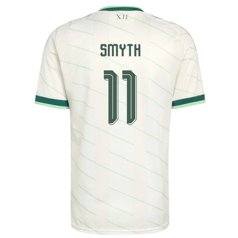 Danxen Män Nordirland Paul Smyth #11 Vit Grön Bortatröja Matchtröjor 26-28 Tröjor T-Tröja
