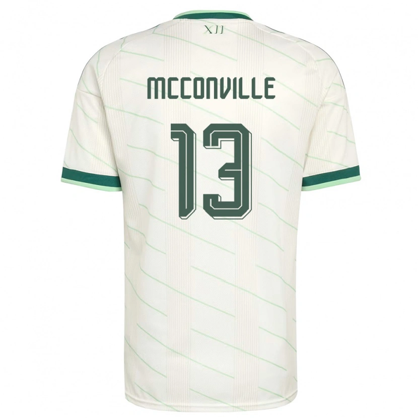 Danxen Män Nordirland Ruairi Mcconville #13 Vit Grön Bortatröja Matchtröjor 26-28 Tröjor T-Tröja