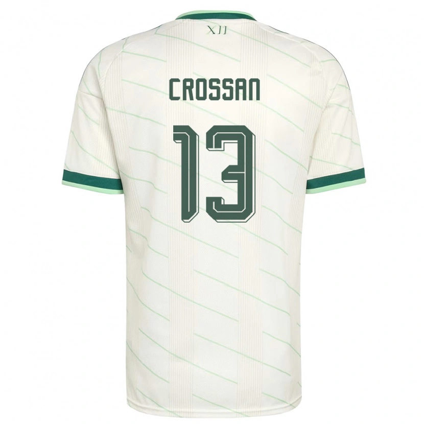 Danxen Män Nordirland Caoimhan Crossan #13 Vit Grön Bortatröja Matchtröjor 26-28 Tröjor T-Tröja