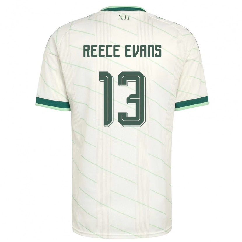 Danxen Män Nordirland Reece Evans #13 Vit Grön Bortatröja Matchtröjor 26-28 Tröjor T-Tröja
