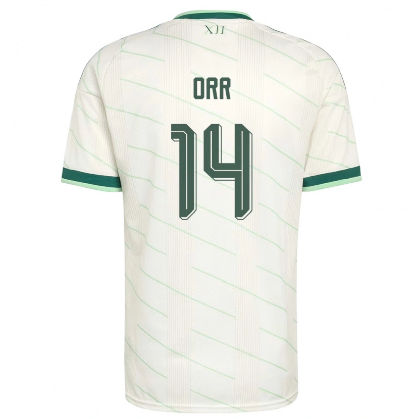 Danxen Män Nordirland Matthew Orr #14 Vit Grön Bortatröja Matchtröjor 26-28 Tröjor T-Tröja