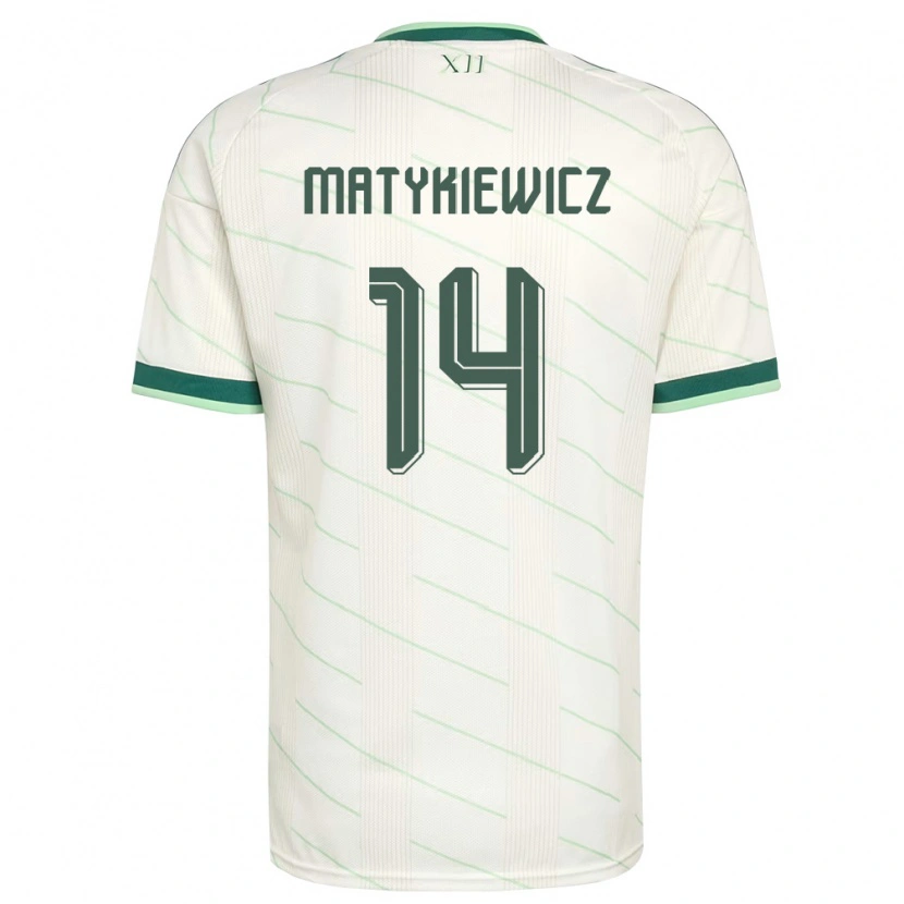 Danxen Män Nordirland Luke Matykiewicz #14 Vit Grön Bortatröja Matchtröjor 26-28 Tröjor T-Tröja