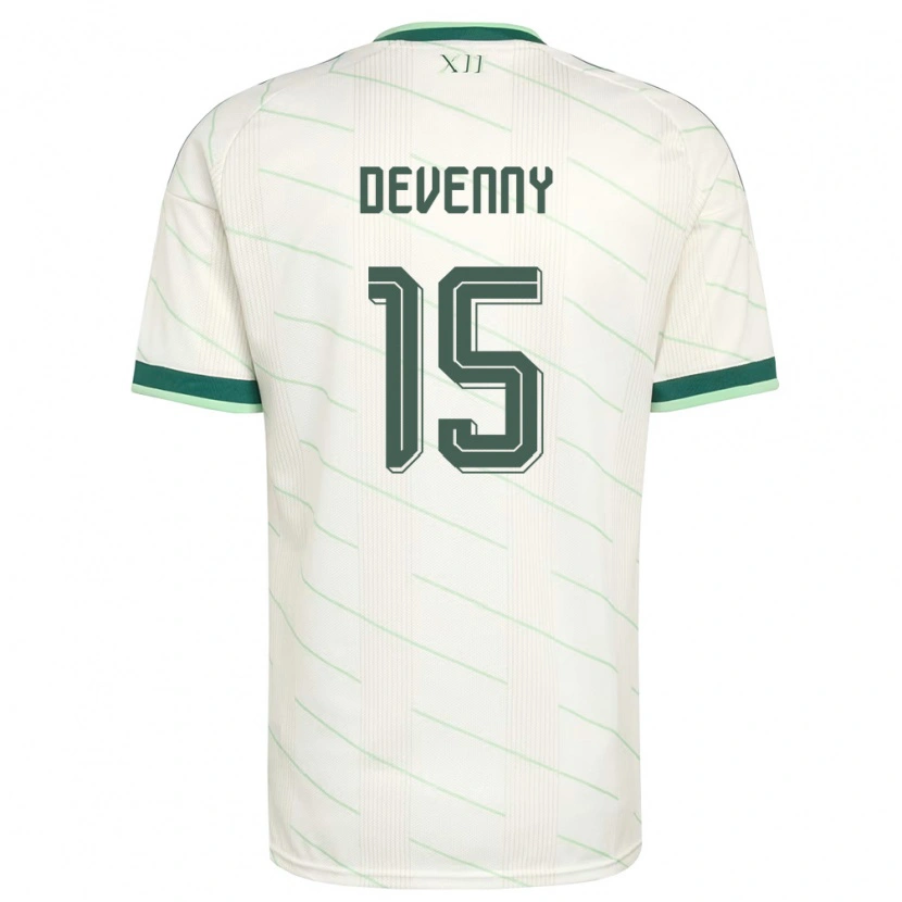 Danxen Män Nordirland Justin Devenny #15 Vit Grön Bortatröja Matchtröjor 26-28 Tröjor T-Tröja