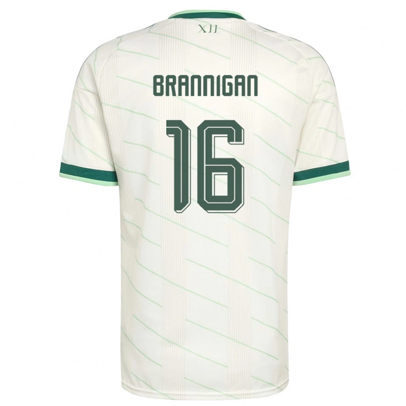 Danxen Män Nordirland Cole Brannigan #16 Vit Grön Bortatröja Matchtröjor 26-28 Tröjor T-Tröja