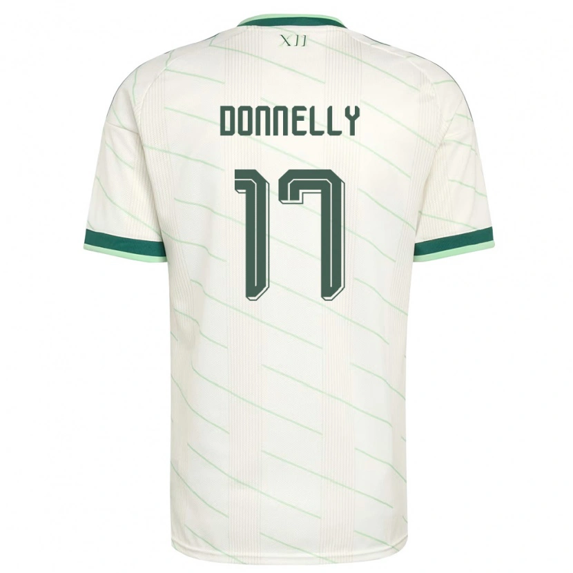 Danxen Män Nordirland Ryan Donnelly #17 Vit Grön Bortatröja Matchtröjor 26-28 Tröjor T-Tröja