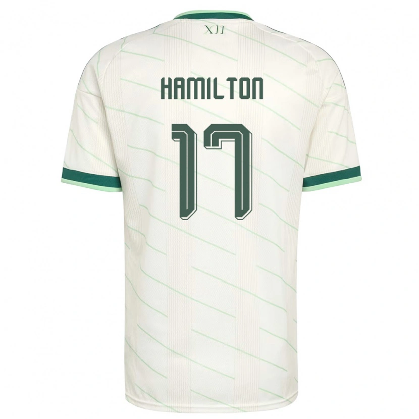 Danxen Män Nordirland Caragh Hamilton #17 Vit Grön Bortatröja Matchtröjor 26-28 Tröjor T-Tröja