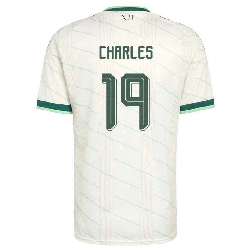 Danxen Män Nordirland Shea Charles #19 Vit Grön Bortatröja Matchtröjor 26-28 Tröjor T-Tröja