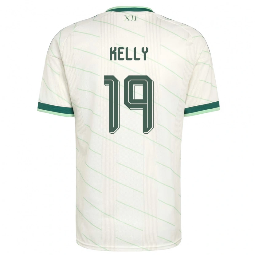 Danxen Män Nordirland Oscar Kelly #19 Vit Grön Bortatröja Matchtröjor 26-28 Tröjor T-Tröja