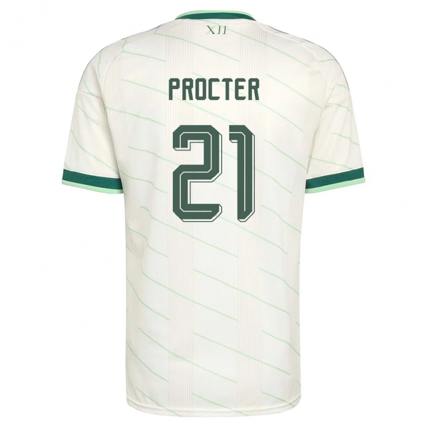 Danxen Män Nordirland Will Procter #21 Vit Grön Bortatröja Matchtröjor 26-28 Tröjor T-Tröja