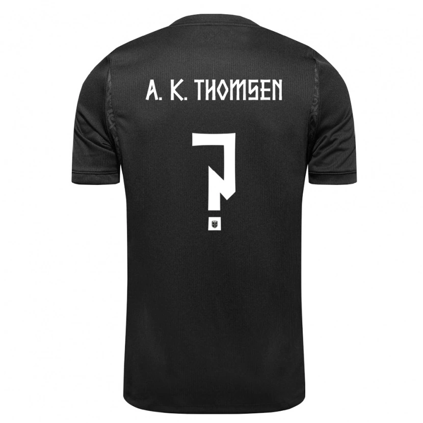 Danxen Män Norge Adrian Konglevoll Thomsen #0 Svart Bortatröja Matchtröjor 26-28 Tröjor T-Tröja