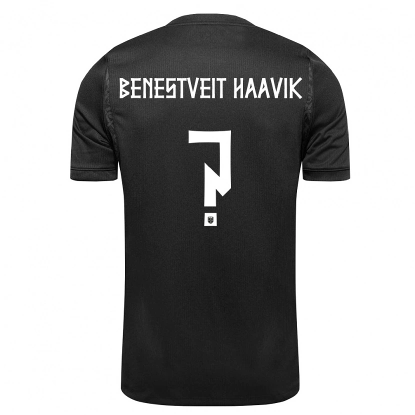 Danxen Män Norge Johannes Benestveit Haavik #0 Svart Bortatröja Matchtröjor 26-28 Tröjor T-Tröja