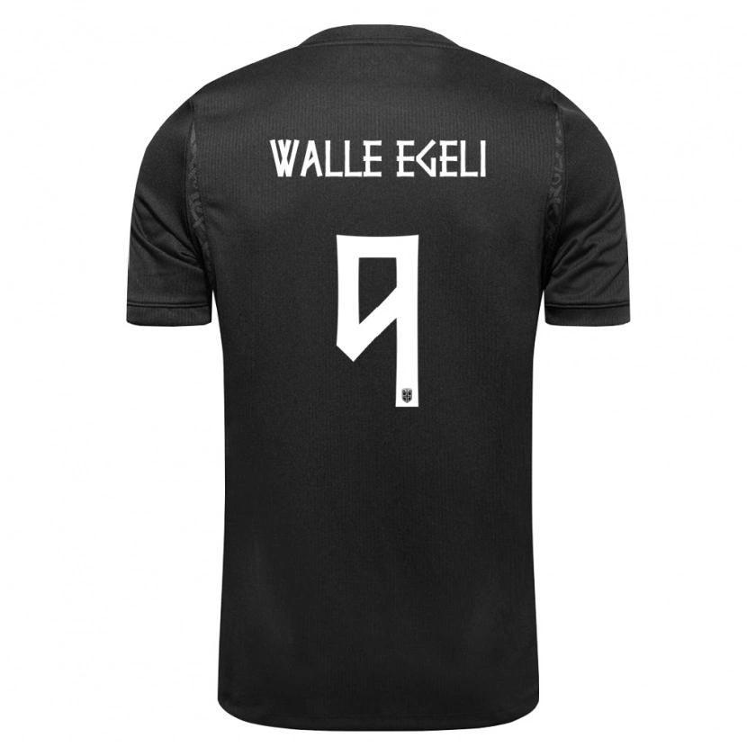 Danxen Män Norge Sindre Walle Egeli #9 Svart Bortatröja Matchtröjor 26-28 Tröjor T-Tröja