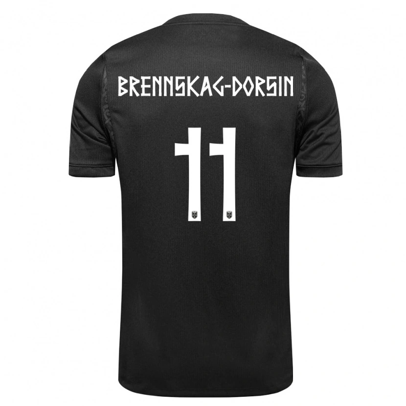 Danxen Män Norge Leo Dorsin #11 Svart Bortatröja Matchtröjor 26-28 Tröjor T-Tröja