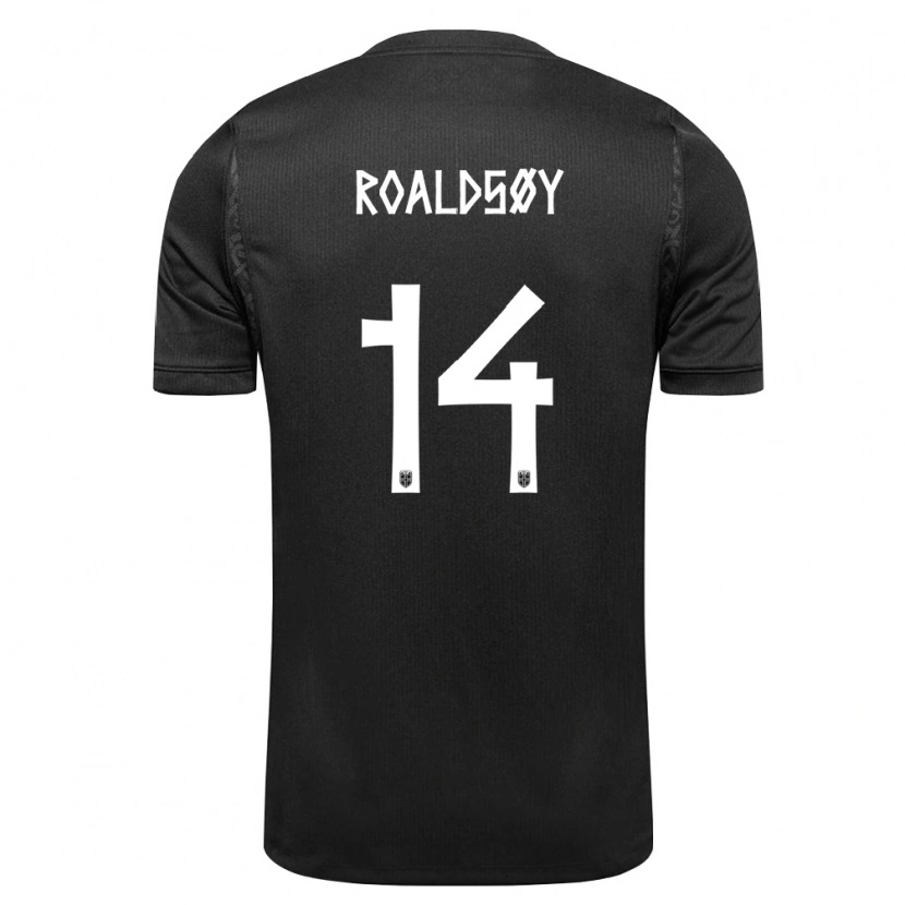 Danxen Män Norge Alwande Roaldsøy #14 Svart Bortatröja Matchtröjor 26-28 Tröjor T-Tröja