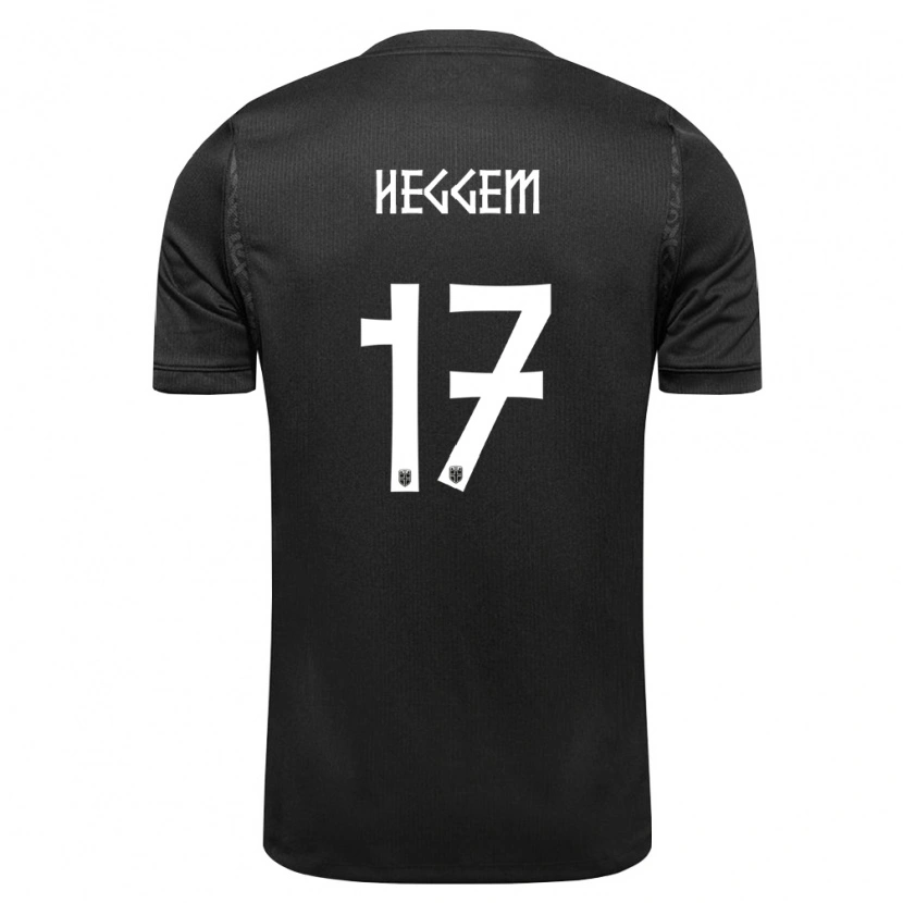 Danxen Män Norge Torbjørn Heggem #17 Svart Bortatröja Matchtröjor 26-28 Tröjor T-Tröja