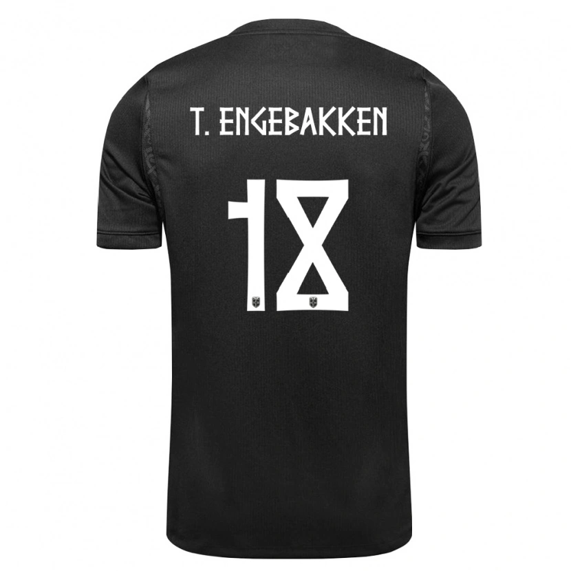 Danxen Män Norge Tinus Embergsrud Engebakken #18 Svart Bortatröja Matchtröjor 26-28 Tröjor T-Tröja