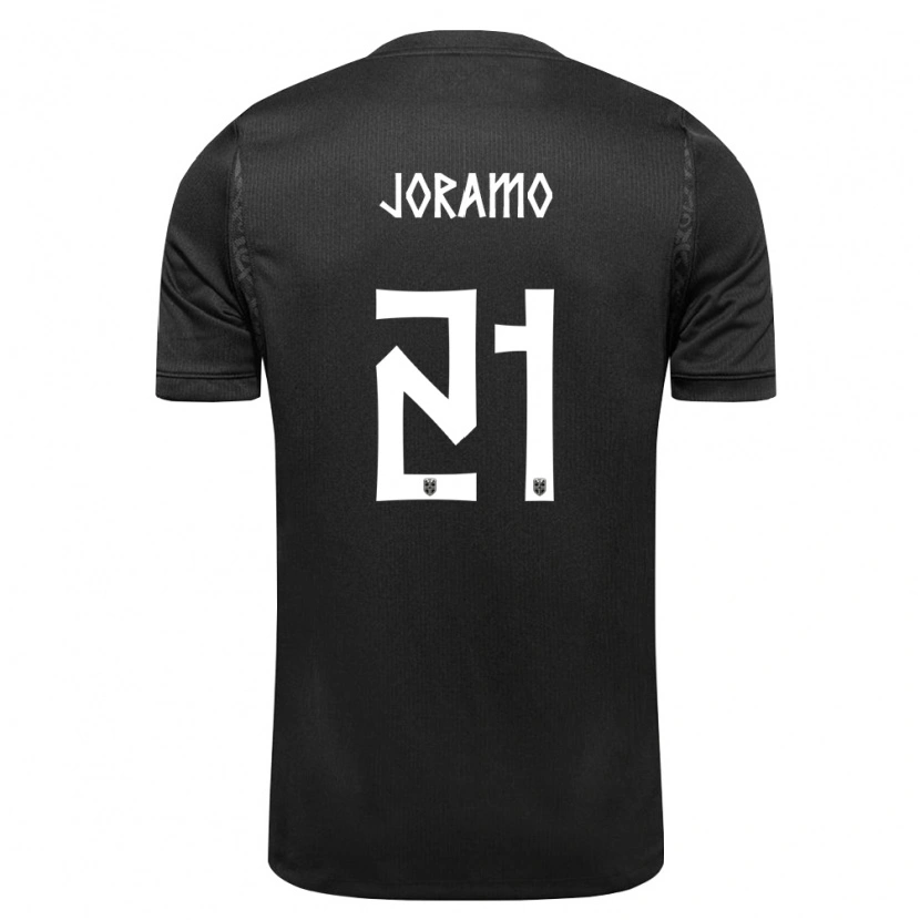 Danxen Män Norge Emilie Joramo #21 Svart Bortatröja Matchtröjor 26-28 Tröjor T-Tröja