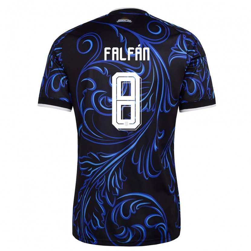 Danxen Män Argentina Daiana Falfan #8 Svart Vit Himmelblå Bortatröja Matchtröjor 26-28 Tröjor T-Tröja