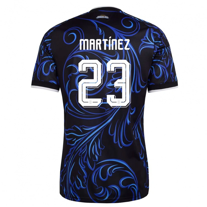 Danxen Män Argentina Emiliano Martínez #23 Svart Vit Himmelblå Bortatröja Matchtröjor 26-28 Tröjor T-Tröja