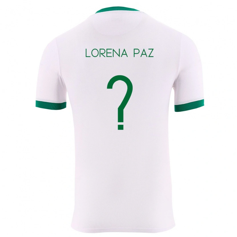 Danxen Män Bolivia Karla Lorena Paz #0 Vit Grön Röd Bortatröja Matchtröjor 26-28 Tröjor T-Tröja