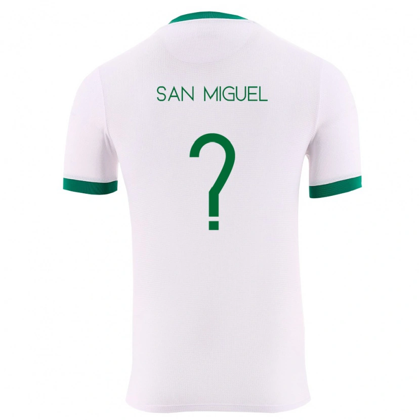 Danxen Män Bolivia Luana San Miguel #0 Vit Grön Röd Bortatröja Matchtröjor 26-28 Tröjor T-Tröja