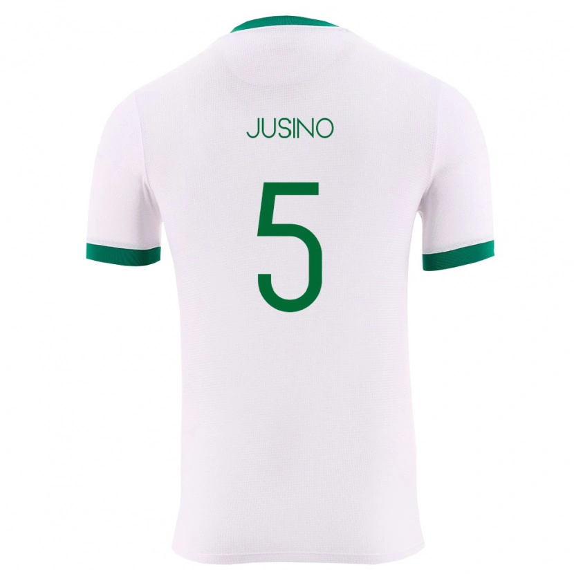 Danxen Män Bolivia Adrián Jusino #5 Vit Grön Röd Bortatröja Matchtröjor 26-28 Tröjor T-Tröja
