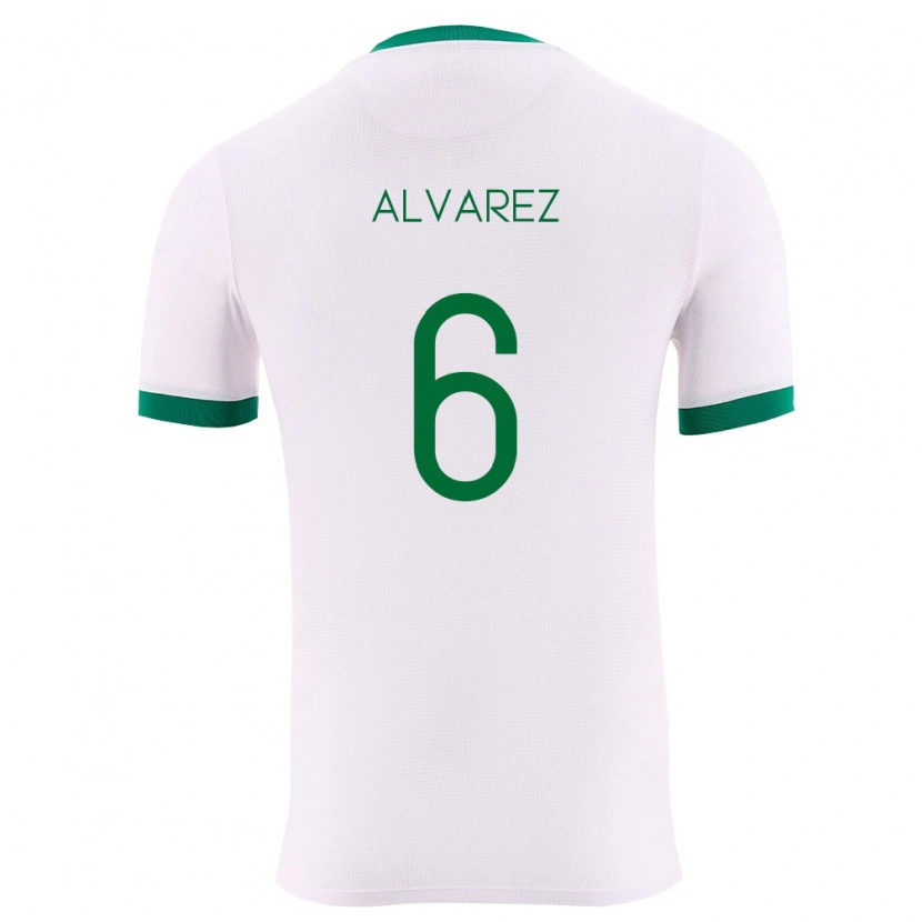 Danxen Män Bolivia Eduardo Álvarez #6 Vit Grön Röd Bortatröja Matchtröjor 26-28 Tröjor T-Tröja