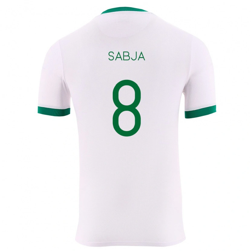 Danxen Män Bolivia Luis Sabja #8 Vit Grön Röd Bortatröja Matchtröjor 26-28 Tröjor T-Tröja