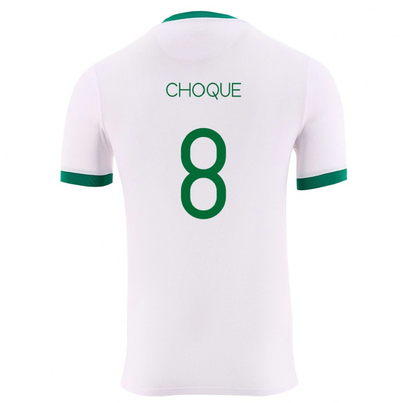 Danxen Män Bolivia Deybi Choque #8 Vit Grön Röd Bortatröja Matchtröjor 26-28 Tröjor T-Tröja