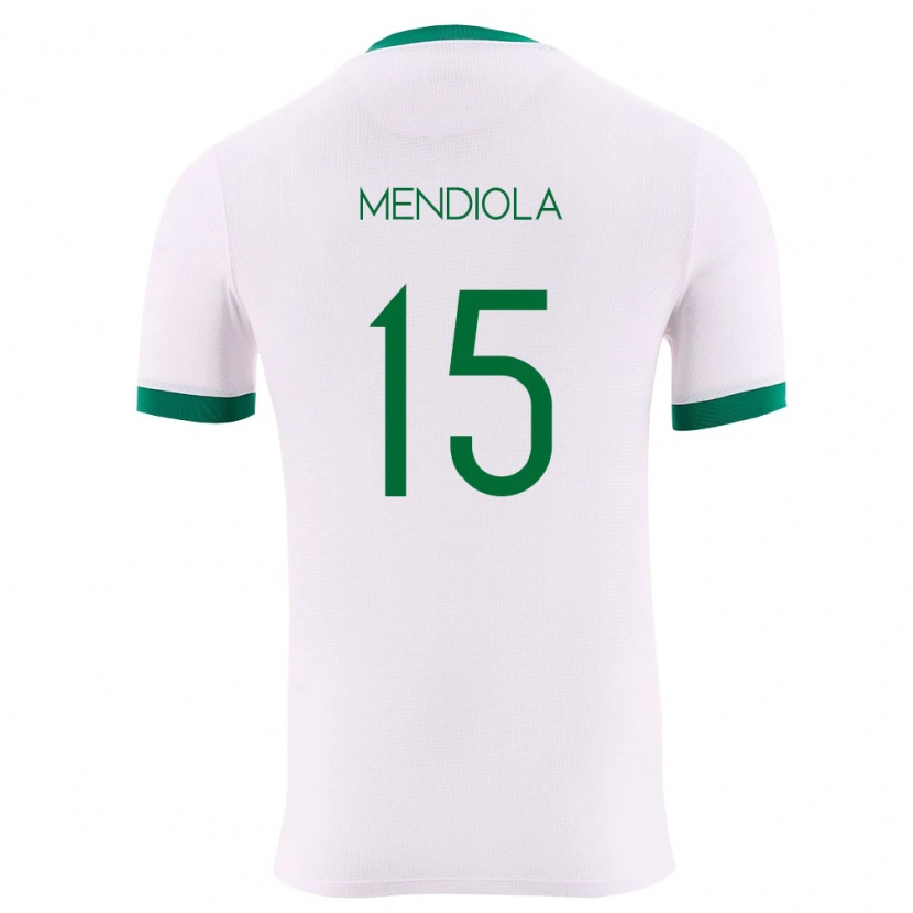 Danxen Män Bolivia Aidé Mendiola #15 Vit Grön Röd Bortatröja Matchtröjor 26-28 Tröjor T-Tröja