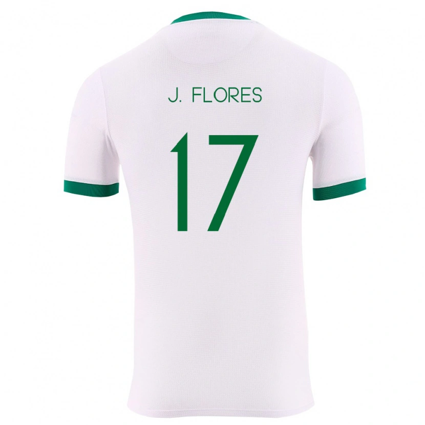 Danxen Män Bolivia José Flores #17 Vit Grön Röd Bortatröja Matchtröjor 26-28 Tröjor T-Tröja