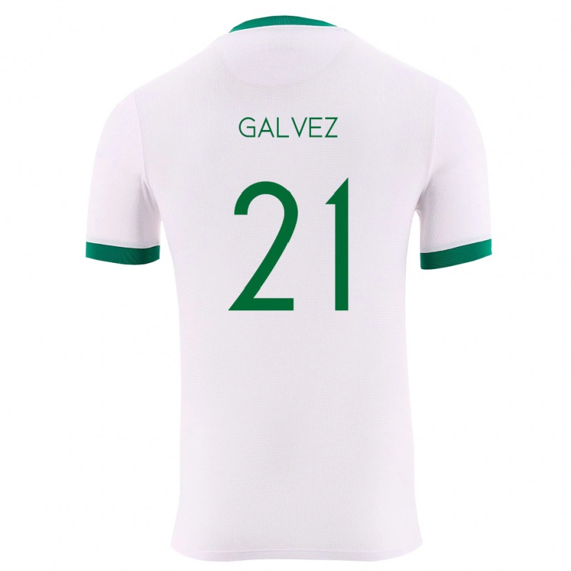Danxen Män Bolivia Vladimir Galvez #21 Vit Grön Röd Bortatröja Matchtröjor 26-28 Tröjor T-Tröja