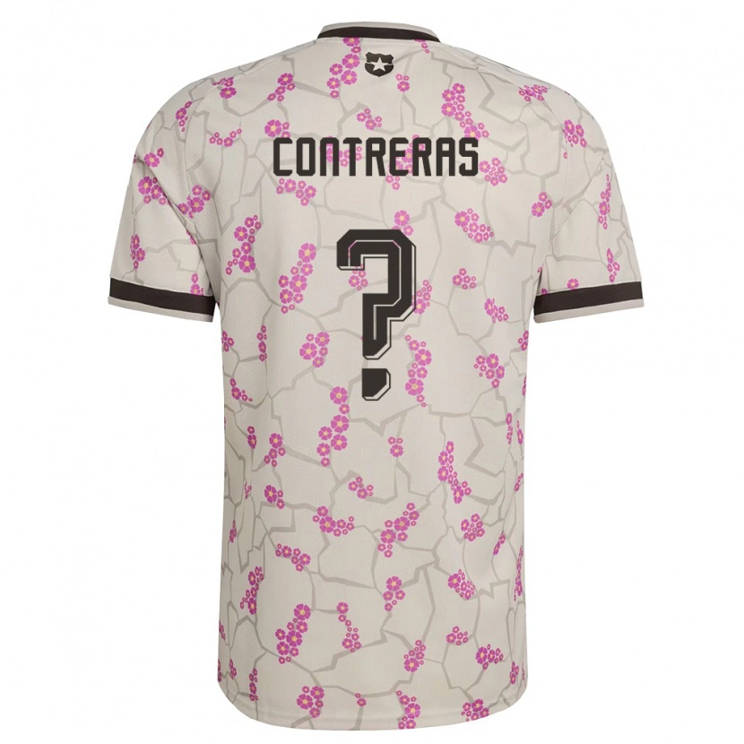 Danxen Män Chile Mathías Contreras #0 Vit Lila Bortatröja Matchtröjor 26-28 Tröjor T-Tröja