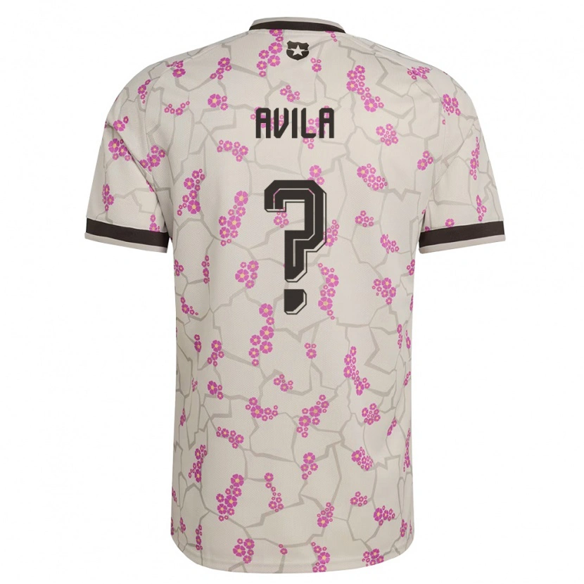 Danxen Män Chile Gustavo Ávila #0 Vit Lila Bortatröja Matchtröjor 26-28 Tröjor T-Tröja