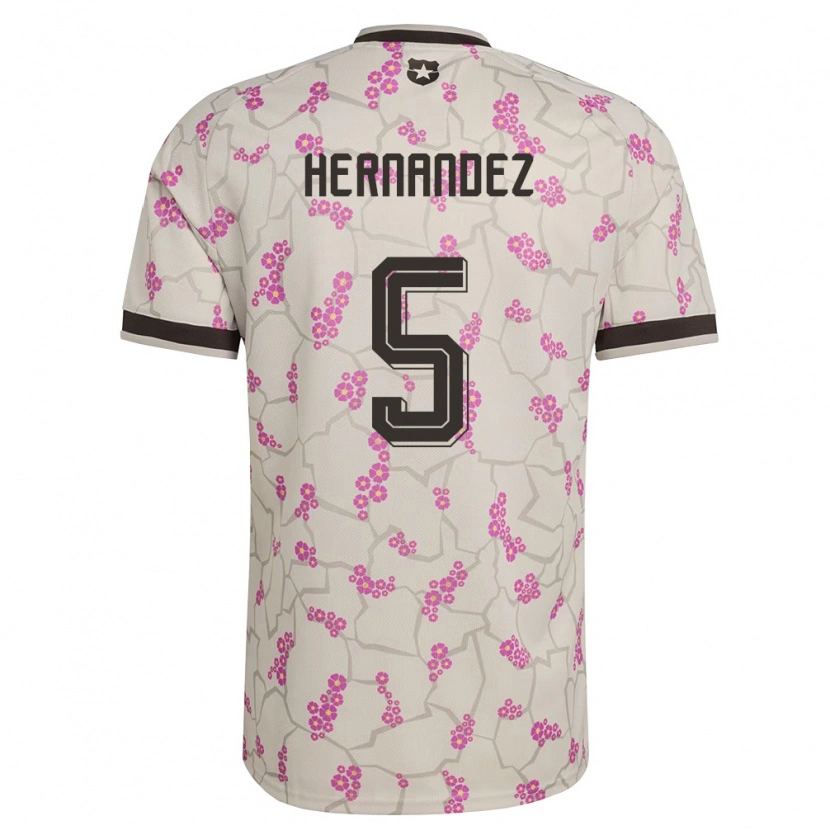 Danxen Män Chile Monserrat Hernández #5 Vit Lila Bortatröja Matchtröjor 26-28 Tröjor T-Tröja