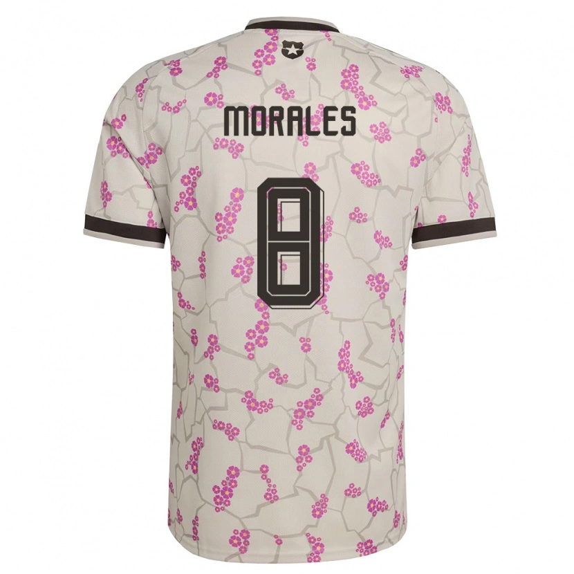 Danxen Män Chile Cristopher Morales #8 Vit Lila Bortatröja Matchtröjor 26-28 Tröjor T-Tröja