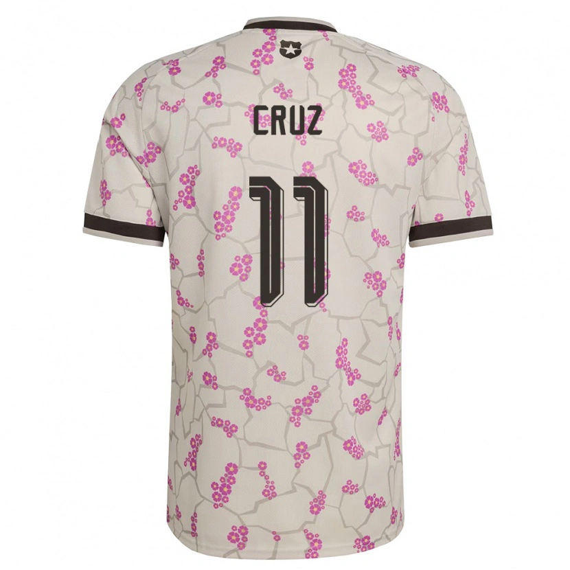 Danxen Män Chile Joan Cruz #11 Vit Lila Bortatröja Matchtröjor 26-28 Tröjor T-Tröja